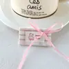 Accesorios de Lazo de Tela Rosa a Cuadros con Forma de Corazón para Coser, Frescos y Sencillos, Accesorios DIY para Bolsos, Zapatos, Flores, Sombreros y Ropa