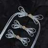 Botones de Rana Qipao Cola Larga Mariposa Cuentas Doradas Botones Estilo Chino Cuentas de Jade Botones con Borla Hecho a Mano Nuevo Estilo Chino Hanfu