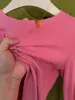 Camiseta Básica Versátil de Manga Larga Acanalada de Color Sólido con Cuello Redondo, Estilo Minimalista, Casual, para Mujer, Primavera 2026, Top Interior Ajustado
