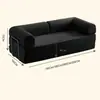 Sofá-cama de tecido dobrável e removível, lavável, de uso duplo, compactado a vácuo, para a sala de estar, modular, adequado para dormir e relaxar, sofá reto Teddy