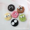 Funda para Teléfono Móvil de Galleta con Crema de Ojos Grandes Artificiales Accesorios Dibujos Animados Pasador para el Cabello Orificio para el Cabello Zapatos Accesorios DIY Hechos a Mano