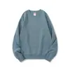 Moletom Oversize Solto de Peso Pesado com Gola Redonda para Homens e Mulheres, Camiseta Básica Lisa para Outono e Inverno, Top da Moda Simples e Versátil de Marca