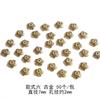 Antiguo soporte de flores hueco de aleación de oro, espaciador, tapa de cuentas, tapa de cuentas, antiguo DIY, horquilla de paso, corona de pelo, accesorios para las orejas