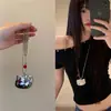 Collar Simple de Estrella de Cinco Puntas Estilo Coreano para Mujer Lujo Ligero Diseño de Nicho Cadena de Suéter de Acero de Titanio Verano Colgante de Alta Gama Accesorio