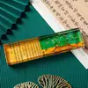 Conjunto Criativo de Papelaria Estilo Chinês: Régua Peso de Papel Criativa, Presente para Professores na Temporada de Formatura, Peso de Papel de Cristal, Ornamento de Vidro Transparente, Personalizável