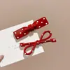 Grampo de cabelo elegante com bolinhas estilo coreano para franja, presilha lateral floral de luxo leve, acessório de cabelo tipo bobby pin