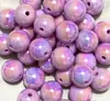 16mm Sin Rayaduras Color Sólido UV Colorido Concha Agujero Recto Cuentas Redondas Hechas a Mano DIY Cuentas Sueltas Transmisión en Vivo Accesorios Hechos a Mano