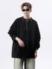 Sudadera American Cleanfit para Hombre y Mujer en Primavera, Otoño e Invierno Nueva Marca de Moda High Street Chaqueta Casual Holgada con Media Cremallera