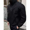 Chaqueta de Trabajo Desestructurada Estilo Americano para Hombres y Mujeres, Nueva Moda Otoño e Invierno Marca Casual de Alta Gama Fresca Top con Cuello Alto