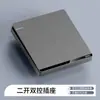 Painel de Tomada com Interruptor Embutido Tipo 86 Cinco Furos com Interruptor de Parede Tomada de 5 Furos Painel de Tomada USB Poroso Cinza