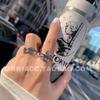 Anillo de dedo índice abierto con números romanos en plata esterlina S925 para mujer, sencillo, moderno, personalizado, estilo retro.