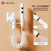 Juego de Accesorios para Inodoro de Cobre Todo Cobre de Entrada Única y Salida Doble con Válvula de Ángulo de Doble Control de Cobre, Chorro de Mano para Bidé de Baño, Válvula Desviadora