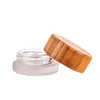 5G7G Tapa de Madera de Bambú Botella de Vidrio para Contorno de Ojos Transparente Mate Fabricante Produce Tapa de Madera de Bambú Descuento por Cantidad Grande