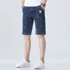Shorts Jeans Masculino de Verão Finos com Múltiplos Bolsos 2026 Novos Calças Casuais Masculinas Elásticas de Comprimento Médio para Uso ao Ar Livre