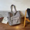 Estilo Perezoso Bolsa de Lona de Gran Capacidad para Mujer Otoño 2026 Nueva Bolso de Hombro Único de Moda Estudiante Viaje Bolso de Mano