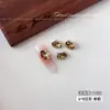 Decoraciones K9 para uñas forma de huevo de paloma sin fondo, colección otoño/invierno, elegantes y sofisticadas, amarillo ahumado claro, arte de uñas terminado con adornos de pedrería