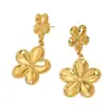 Brincos de flor dourada para mulheres, brincos versáteis de moda de luxo leve, design de nicho com um toque de alta qualidade, comércio exterior transfronteiriço