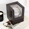 Caja de Embalaje Personalizada para Relojes Caja de Cuero para Relojes Mecánicos Luz de Lujo Transparente Visible Embalaje de Reloj Caja de Motor Automático Rotador de Reloj