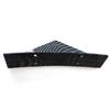 Spoiler Traseiro Plano Curvo para Carro Preto Brilhante Fibra de Carbono Decoração de Chassi de Para-choque Defletor Guia de Vento Corpo Anticolisão