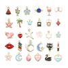 Fábrica venta al por mayor aleación 30 piezas de colgante gota de aceite accesorios para el cabello pulsera collar accesorios DIY accesorios árbol de coco