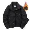 Otoño e invierno 2022 Nueva chaqueta casual para hombre para exteriores ropa de trabajo militar chaqueta con múltiples bolsillos forrada de polar lavada abrigo hombre