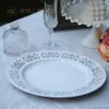 Platos Retro con Patrón de Estilo Europeo Nuevos, Platos para Banquetes de Hotel, Platos Decorativos de Plástico, Fabricante de Origen