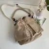 Diseño Sencillo, Bolso Cubo con Cordón de Lujo Ligero, Bolso Cruzado de Hombro para Mujer, Bolso de Viaje de Moda de Gran Capacidad, Personalización de Fábrica