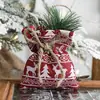 Gangheng Sacola da Sorte de Natal Transfronteiriça Saco de Presente de Juta Pequeno Saco de Presente Decoração Enfeite para Pendurar na Árvore de Natal Suprimentos de Decoração