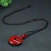 Colgante original de cinabrio, estilo corazón de cinabrio dorado púrpura, colgante con cierre de princesa, para hombres con Guanyin, para mujeres con Buda, amuleto de año de nacimiento