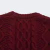 Suéter de punto grueso de color liso con cuello redondo, venta al por mayor transfronteriza para mujer, nuevo estilo suelto y casual para otoño e invierno, top de punto