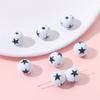 Contas redondas coloridas de acrílico material para miçangas artesanais DIY pulseira colar pingente joias de cor caseira contas soltas