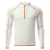 Chamarra deportiva de bloques de color cosida con media cremallera para primavera y otoño, corte holgado casual, moderna, adecuada para actividades de team-building, uniforme de trabajo, con logo estampado