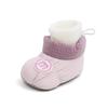 Zapatos de Algodón para Bebé, Zapatos y Calcetines de Suela Suave de Invierno para Bebé, Zapatos para Bebé de 0 a 1 Año, Forrados de Felpa, Engrosados, Zapatos Cálidos, Zapatos Anticaídas para Niños Pequeños