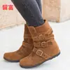 Botas de algodão 2026 novo inverno desejo estilo europeu e americano botins plataforma tamanho grande botas curtas para mulheres botas de couro femininas espessadas