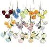 3 Rosas Artificiais Elsa para Decoração de Cena de Casamento, Decoração de Casa e Hotel, Rosas para Atacado Transfronteiriço