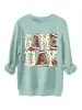 Amazon eBay sitio independiente casual y cómoda para mujer día de juego lunares rugby sudadera gruesa de felpa
