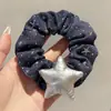 Goma para el pelo de estilo coreano, tamaño extragrande, de intestino de cerdo, estilo casual para niñas, linda cuerda floral para coleta con lazo