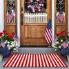 Tapete Decorativo Temu Dia da Independência Americana Transfronteiriço, Veludo Cristal, Tapete de Chão Resistente a Manchas e Desgaste, Capacho de Entrada