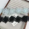 Collar de Flor de Encaje de Tela, Gargantilla de Cadena para Clavícula de Gama Alta, Collar Dulce, Elegante, Suave y Versátil para Mujeres