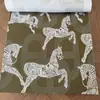 Cortina Jacquard Chenille Caballo Real Cortina de Puerta Color Trigo Crema Translúcida De Suelo a Techo Tela de Cortina Aldea Xu Lote Completo