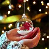 Decoración Navideña Transparente para Mascotas Transfronteriza Colgante Navideño DIY Antirroturas Decoración para Fiestas Navideñas Bola de Plástico