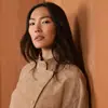Gabardina de Cuello Alto Estilo Europeo de Alta Gama para Mujer, Nueva Moda Verano 2026 Versátil Holgada Elegante Chaqueta Top