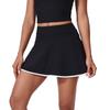 Falda de Tenis Transfronteriza de Secado Rápido Bloque de Color Antirozaduras Ligera Base Transpirable Bolsillo Falda Línea A Running Deportes Fitness Falda