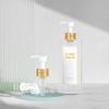 Bomba de loción con cabezal de aluminio anodizado de boquilla plana pequeña, cabezal de bomba para champú, cabezal de bomba para gel de ducha, bomba de presión de emulsión externa de segunda generación