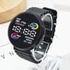 Reloj Electrónico LED para Pareja a la Moda Cool Círculo Bicolor Océano Estudiante Deportes Moda Redondo