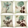 Fronha de Almofada de Venda Quente Primavera e Verão Amazon Temu com Estampa Floral Digital para Cama, Sofá, Carro, Capa de Almofada
