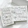 Adesivos de diamante de produto novo transfronteiriços, adesivos de strass de feliz aniversário, adesivos de decoração DIY para presentes, adesivos de material criativo para journaling e embalagem