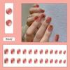 Manicura Uñas Portátiles Ins Blanqueamiento Avanzado Francés Estudiante Parche de Manicura Portátil Uña Postiza de Longitud Media Producto Terminado