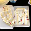 Pijama infantil de algodón nube para primavera y otoño transfronterizo, conjunto de manga larga con cuello camisero fino para niños, ropa de casa para niños mayores, comercio exterior