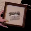 Pente de cabelo com laço de strass para mulheres, novo acessório de cabelo, ferramenta para arrumar o cabelo, pente para franja, presilha superior para testa, grampo lateral
